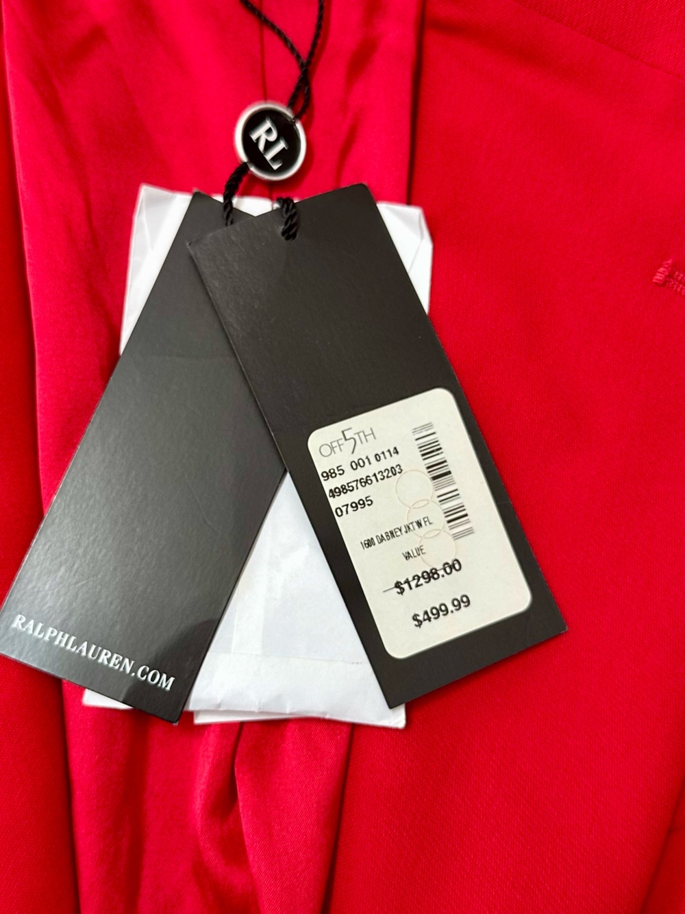 NWT Ralph Lauren Bold Red Single-Button Blazer - Picture 13 of 16